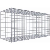 Gabiona Gabione, silbergrau, Maschenweite 5 cm x 5 cm, C-Ring – silberfarben Gabiona Gabione, silbergrau, Maschenweite 5 cm x 5 cm, C-Ring – silberfarben