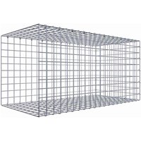 Gabiona Gabione, silbergrau, Maschenweite 5 cm x 5 cm, C-Ring – silberfarben Gabiona Gabione, silbergrau, Maschenweite 5 cm x 5 cm, C-Ring – silberfarben