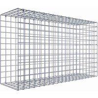 Gabiona Gabione, silbergrau, Maschenweite 5 cm x 5 cm, C-Ring – silberfarben Gabiona Gabione, silbergrau, Maschenweite 5 cm x 5 cm, C-Ring – silberfarben