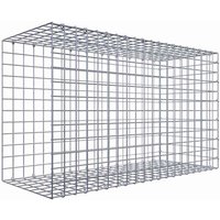 Gabiona Gabione, silbergrau, Maschenweite 5 cm x 5 cm, C-Ring – silberfarben Gabiona Gabione, silbergrau, Maschenweite 5 cm x 5 cm, C-Ring – silberfarben