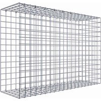 Gabiona Gabione, silbergrau, Maschenweite 5 cm x 5 cm, C-Ring – silberfarben Gabiona Gabione, silbergrau, Maschenweite 5 cm x 5 cm, C-Ring – silberfarben