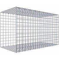 Gabiona Gabione, silbergrau, Maschenweite 5 cm x 10 cm, C-Ring – silberfarben Gabiona Gabione, silbergrau, Maschenweite 5 cm x 10 cm, C-Ring – silberfarben