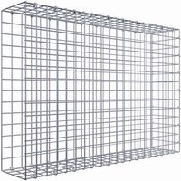 Gabiona Gabione, silbergrau, Maschenweite 5 cm x 5 cm, C-Ring – silberfarben Gabiona Gabione, silbergrau, Maschenweite 5 cm x 5 cm, C-Ring – silberfarben