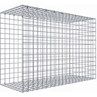 Gabiona Gabione, silbergrau, Maschenweite 5 cm x 5 cm, C-Ring – silberfarben Gabiona Gabione, silbergrau, Maschenweite 5 cm x 5 cm, C-Ring – silberfarben