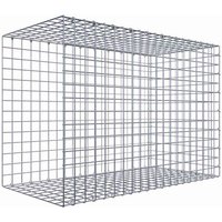 Gabiona Gabione, silbergrau, Maschenweite 5 cm x 5 cm, C-Ring – silberfarben Gabiona Gabione, silbergrau, Maschenweite 5 cm x 5 cm, C-Ring – silberfarben