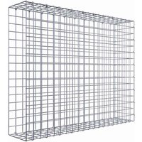 Gabiona Gabione, silbergrau, Maschenweite 5 cm x 5 cm, C-Ring – silberfarben Gabiona Gabione, silbergrau, Maschenweite 5 cm x 5 cm, C-Ring – silberfarben