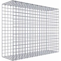 Gabiona Gabione, silbergrau, Maschenweite 5 cm x 5 cm, C-Ring – silberfarben Gabiona Gabione, silbergrau, Maschenweite 5 cm x 5 cm, C-Ring – silberfarben