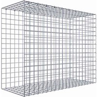 Gabiona Gabione, silbergrau, Maschenweite 5 cm x 5 cm, C-Ring – silberfarben Gabiona Gabione, silbergrau, Maschenweite 5 cm x 5 cm, C-Ring – silberfarben