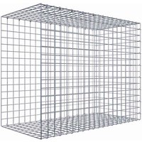 Gabiona Gabione, silbergrau, Maschenweite 5 cm x 5 cm, C-Ring – silberfarben Gabiona Gabione, silbergrau, Maschenweite 5 cm x 5 cm, C-Ring – silberfarben