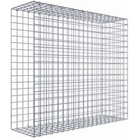 Gabiona Gabione, silbergrau, Maschenweite 5 cm x 5 cm, C-Ring – silberfarben Gabiona Gabione, silbergrau, Maschenweite 5 cm x 5 cm, C-Ring – silberfarben