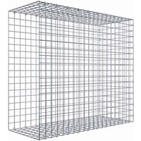 Gabiona Gabione, silbergrau, Maschenweite 5 cm x 5 cm, C-Ring – silberfarben Gabiona Gabione, silbergrau, Maschenweite 5 cm x 5 cm, C-Ring – silberfarben