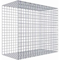 Gabiona Gabione, silbergrau, Maschenweite 5 cm x 5 cm, C-Ring – silberfarben Gabiona Gabione, silbergrau, Maschenweite 5 cm x 5 cm, C-Ring – silberfarben