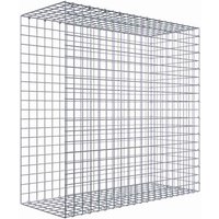 Gabiona Gabione, silbergrau, Maschenweite 5 cm x 5 cm, C-Ring – silberfarben Gabiona Gabione, silbergrau, Maschenweite 5 cm x 5 cm, C-Ring – silberfarben