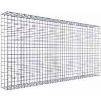 Gabiona Gabione, silbergrau, Maschenweite 5 cm x 5 cm, C-Ring – silberfarben Gabiona Gabione, silbergrau, Maschenweite 5 cm x 5 cm, C-Ring – silberfarben