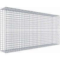 Gabiona Gabione, silbergrau, Maschenweite 5 cm x 5 cm, C-Ring – silberfarben Gabiona Gabione, silbergrau, Maschenweite 5 cm x 5 cm, C-Ring – silberfarben