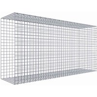 Gabiona Gabione, silbergrau, Maschenweite 5 cm x 5 cm, C-Ring – silberfarben Gabiona Gabione, silbergrau, Maschenweite 5 cm x 5 cm, C-Ring – silberfarben