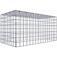 Gabiona Gabione, silbergrau, Maschenweite 5 cm x 5 cm, C-Ring – silberfarben Gabiona Gabione, silbergrau, Maschenweite 5 cm x 5 cm, C-Ring – silberfarben