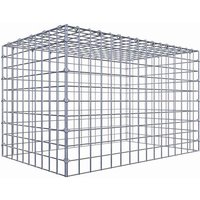 Gabiona Gabione, silbergrau, Maschenweite 5 cm x 5 cm, C-Ring – silberfarben Gabiona Gabione, silbergrau, Maschenweite 5 cm x 5 cm, C-Ring – silberfarben