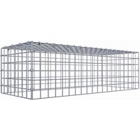 Gabiona Gabione, silbergrau, Maschenweite 5 cm x 5 cm, C-Ring – silberfarben Gabiona Gabione, silbergrau, Maschenweite 5 cm x 5 cm, C-Ring – silberfarben