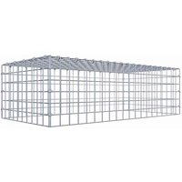 Gabiona Gabione, silbergrau, Maschenweite 5 cm x 5 cm, C-Ring – silberfarben Gabiona Gabione, silbergrau, Maschenweite 5 cm x 5 cm, C-Ring – silberfarben