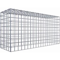 Gabiona Gabione, silbergrau, Maschenweite 5 cm x 5 cm, C-Ring – silberfarben Gabiona Gabione, silbergrau, Maschenweite 5 cm x 5 cm, C-Ring – silberfarben