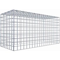 Gabiona Gabione, silbergrau, Maschenweite 5 cm x 5 cm, C-Ring – silberfarben Gabiona Gabione, silbergrau, Maschenweite 5 cm x 5 cm, C-Ring – silberfarben