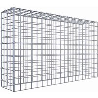 Gabiona Gabione, silbergrau, Maschenweite 5 cm x 5 cm, C-Ring – silberfarben Gabiona Gabione, silbergrau, Maschenweite 5 cm x 5 cm, C-Ring – silberfarben