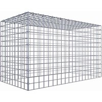 Gabiona Gabione, silbergrau, Maschenweite 5 cm x 5 cm, C-Ring – silberfarben Gabiona Gabione, silbergrau, Maschenweite 5 cm x 5 cm, C-Ring – silberfarben