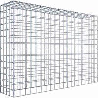 Gabiona Gabione, silbergrau, Maschenweite 5 cm x 5 cm, C-Ring – silberfarben Gabiona Gabione, silbergrau, Maschenweite 5 cm x 5 cm, C-Ring – silberfarben