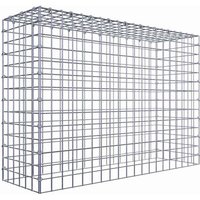 Gabiona Gabione, silbergrau, Maschenweite 5 cm x 5 cm, C-Ring – silberfarben Gabiona Gabione, silbergrau, Maschenweite 5 cm x 5 cm, C-Ring – silberfarben