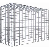 Gabiona Gabione, silbergrau, Maschenweite 5 cm x 5 cm, C-Ring – silberfarben Gabiona Gabione, silbergrau, Maschenweite 5 cm x 5 cm, C-Ring – silberfarben