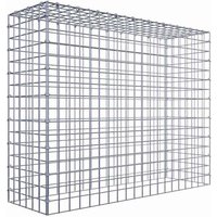 Gabiona Gabione, silbergrau, Maschenweite 5 cm x 5 cm, C-Ring – silberfarben Gabiona Gabione, silbergrau, Maschenweite 5 cm x 5 cm, C-Ring – silberfarben