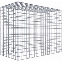 Gabiona Gabione, silbergrau, Maschenweite 5 cm x 5 cm, C-Ring – silberfarben Gabiona Gabione, silbergrau, Maschenweite 5 cm x 5 cm, C-Ring – silberfarben