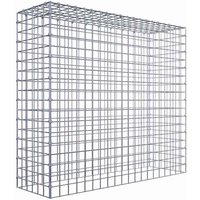 Gabiona Gabione, silbergrau, Maschenweite 5 cm x 5 cm, C-Ring – silberfarben Gabiona Gabione, silbergrau, Maschenweite 5 cm x 5 cm, C-Ring – silberfarben