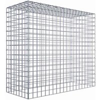 Gabiona Gabione, silbergrau, Maschenweite 5 cm x 5 cm, C-Ring – silberfarben Gabiona Gabione, silbergrau, Maschenweite 5 cm x 5 cm, C-Ring – silberfarben