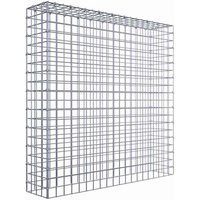 Gabiona Gabione, silbergrau, Maschenweite 5 cm x 5 cm, C-Ring – silberfarben Gabiona Gabione, silbergrau, Maschenweite 5 cm x 5 cm, C-Ring – silberfarben