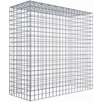 Gabiona Gabione, silbergrau, Maschenweite 5 cm x 5 cm, C-Ring – silberfarben Gabiona Gabione, silbergrau, Maschenweite 5 cm x 5 cm, C-Ring – silberfarben