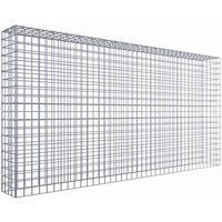 Gabiona Gabione, silbergrau, Maschenweite 5 cm x 5 cm, C-Ring – silberfarben Gabiona Gabione, silbergrau, Maschenweite 5 cm x 5 cm, C-Ring – silberfarben