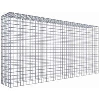 Gabiona Gabione, silbergrau, Maschenweite 5 cm x 5 cm, C-Ring – silberfarben Gabiona Gabione, silbergrau, Maschenweite 5 cm x 5 cm, C-Ring – silberfarben