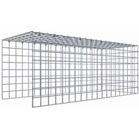 Gabiona Gabione, silbergrau, Maschenweite 5 cm x 5 cm, C-Ring – silberfarben Gabiona Gabione, silbergrau, Maschenweite 5 cm x 5 cm, C-Ring – silberfarben