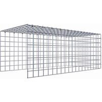 Gabiona Gabione, silbergrau, Maschenweite 5 cm x 5 cm, C-Ring – silberfarben Gabiona Gabione, silbergrau, Maschenweite 5 cm x 5 cm, C-Ring – silberfarben