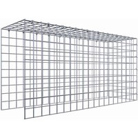 Gabiona Gabione, silbergrau, Maschenweite 5 cm x 5 cm, C-Ring – silberfarben Gabiona Gabione, silbergrau, Maschenweite 5 cm x 5 cm, C-Ring – silberfarben