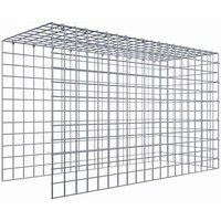 Gabiona Gabione, silbergrau, Maschenweite 5 cm x 5 cm, C-Ring – silberfarben Gabiona Gabione, silbergrau, Maschenweite 5 cm x 5 cm, C-Ring – silberfarben