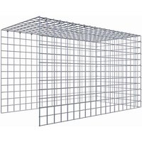 Gabiona Gabione, silbergrau, Maschenweite 5 cm x 5 cm, C-Ring – silberfarben Gabiona Gabione, silbergrau, Maschenweite 5 cm x 5 cm, C-Ring – silberfarben