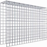 Gabiona Gabione, silbergrau, Maschenweite 5 cm x 5 cm, C-Ring – silberfarben Gabiona Gabione, silbergrau, Maschenweite 5 cm x 5 cm, C-Ring – silberfarben