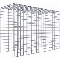 Gabiona Gabione, silbergrau, Maschenweite 5 cm x 5 cm, C-Ring – silberfarben Gabiona Gabione, silbergrau, Maschenweite 5 cm x 5 cm, C-Ring – silberfarben