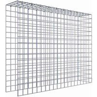 Gabiona Gabione, silbergrau, Maschenweite 5 cm x 5 cm, C-Ring – silberfarben Gabiona Gabione, silbergrau, Maschenweite 5 cm x 5 cm, C-Ring – silberfarben