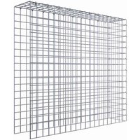 Gabiona Gabione, silbergrau, Maschenweite 5 cm x 5 cm, C-Ring – silberfarben Gabiona Gabione, silbergrau, Maschenweite 5 cm x 5 cm, C-Ring – silberfarben