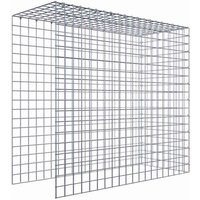 Gabiona Gabione, silbergrau, Maschenweite 5 cm x 5 cm, C-Ring – silberfarben Gabiona Gabione, silbergrau, Maschenweite 5 cm x 5 cm, C-Ring – silberfarben