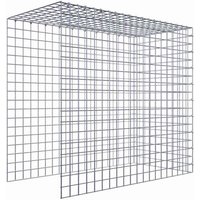 Gabiona Gabione, silbergrau, Maschenweite 5 cm x 5 cm, C-Ring – silberfarben Gabiona Gabione, silbergrau, Maschenweite 5 cm x 5 cm, C-Ring – silberfarben